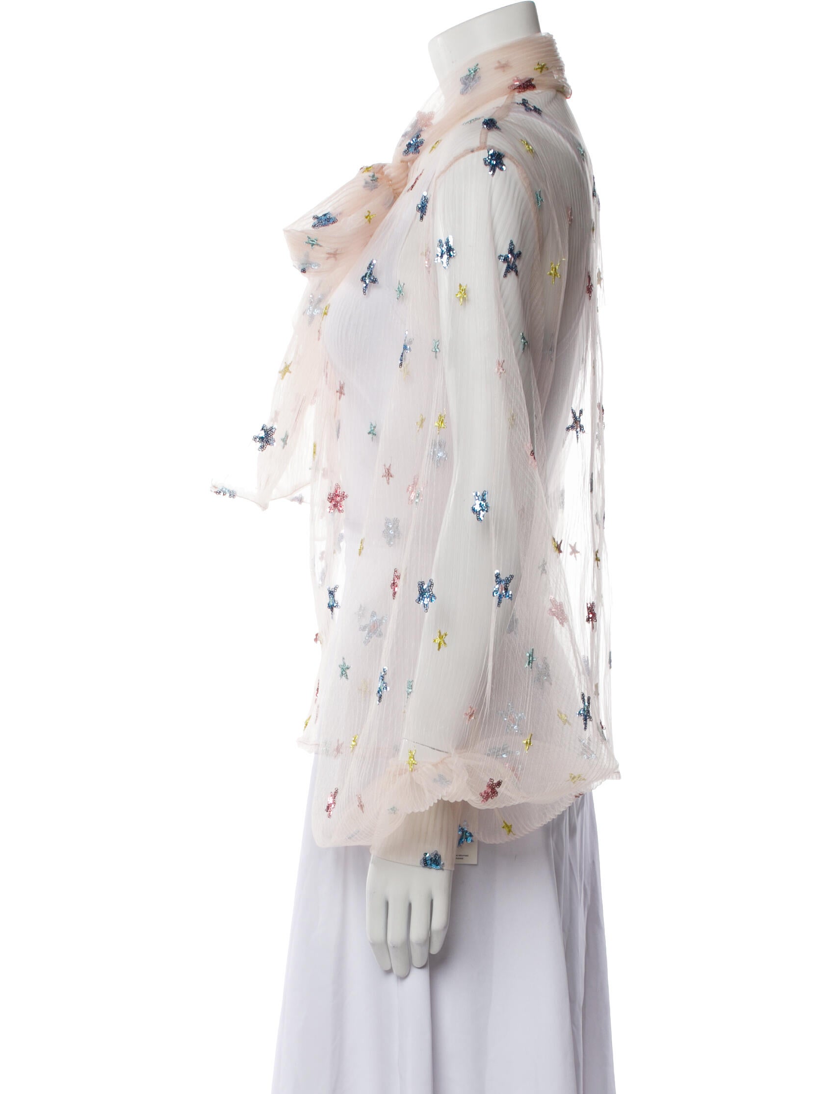 Lirika Matoshi Printed Long Sleeve Button-Up Top