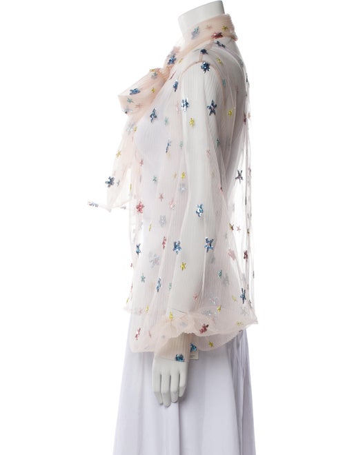 Lirika Matoshi Printed Long Sleeve Button-Up Top