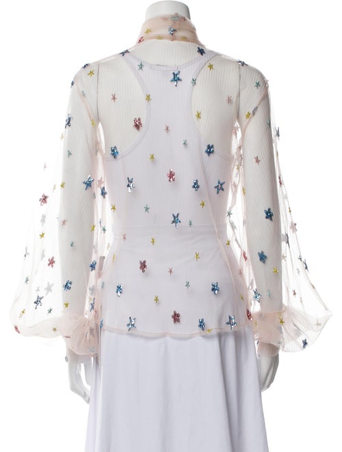 Lirika Matoshi Printed Long Sleeve Button-Up Top