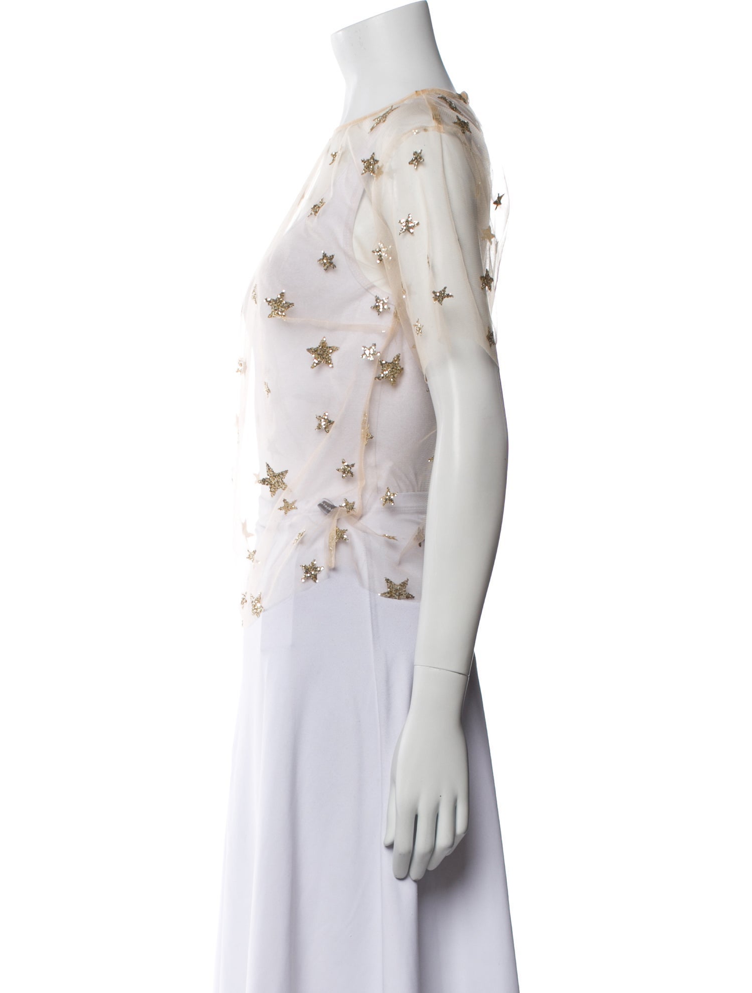 Lirika Matoshi Floral Print Bateau Neckline Crop Top