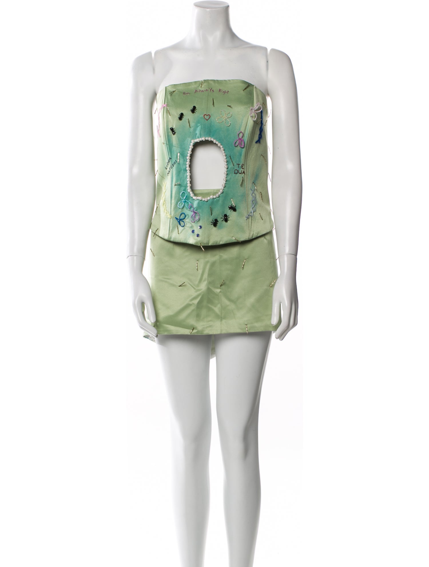 Lirika Matoshi Printed Embroidered Accent Skirt Set