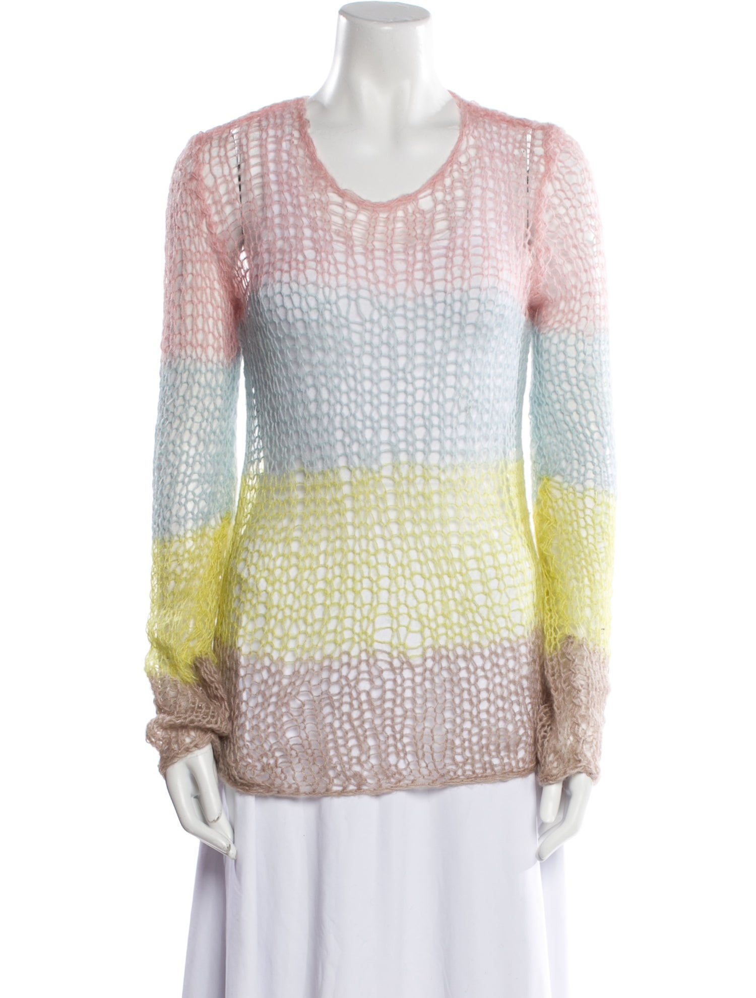 Lirika Matoshi Colorblock Pattern Scoop Neck Sweater w/ Tags