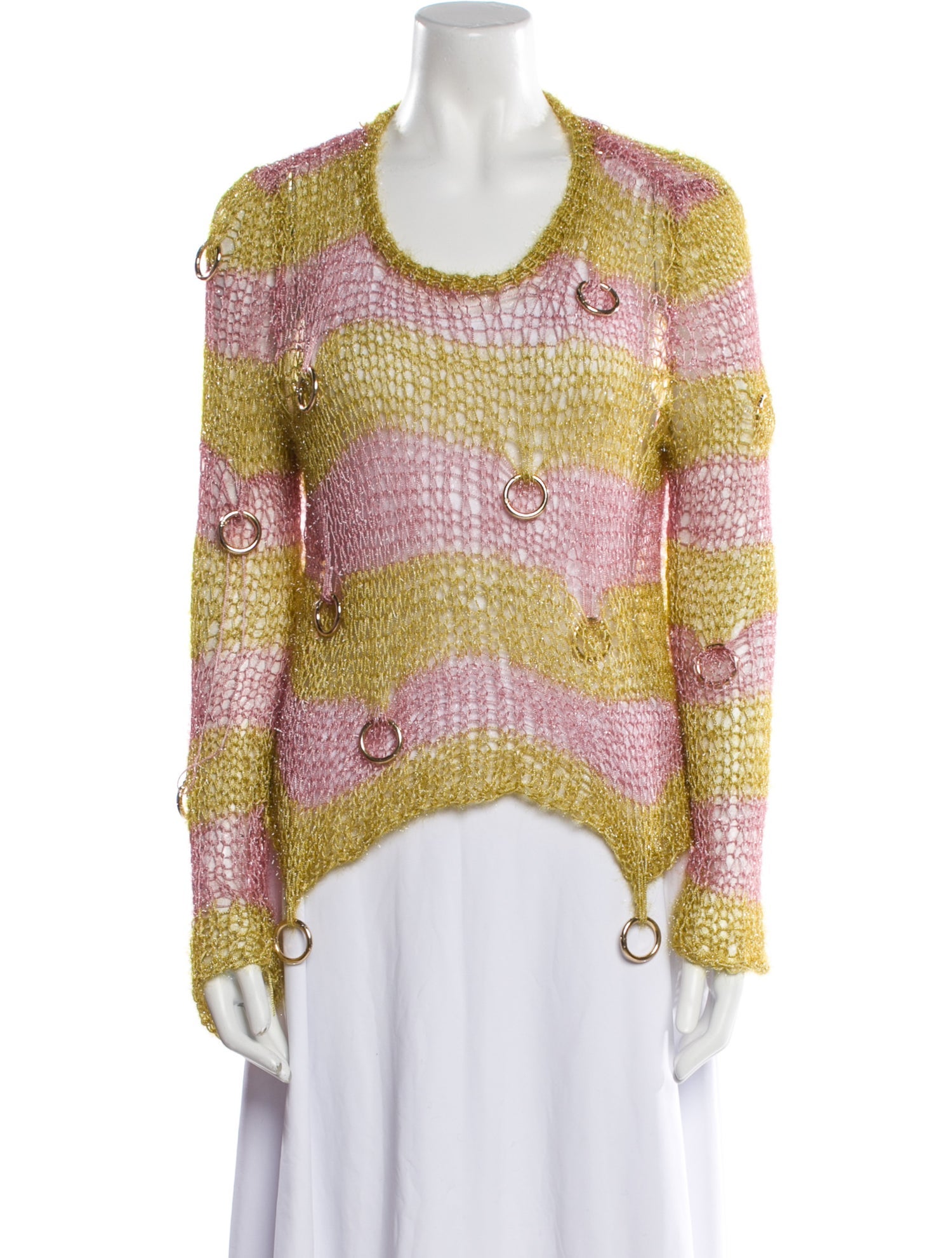 Lirika Matoshi Striped Scoop Neck Sweater