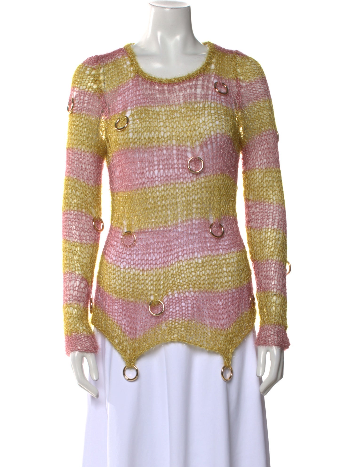 Lirika Matoshi Striped Scoop Neck Sweater