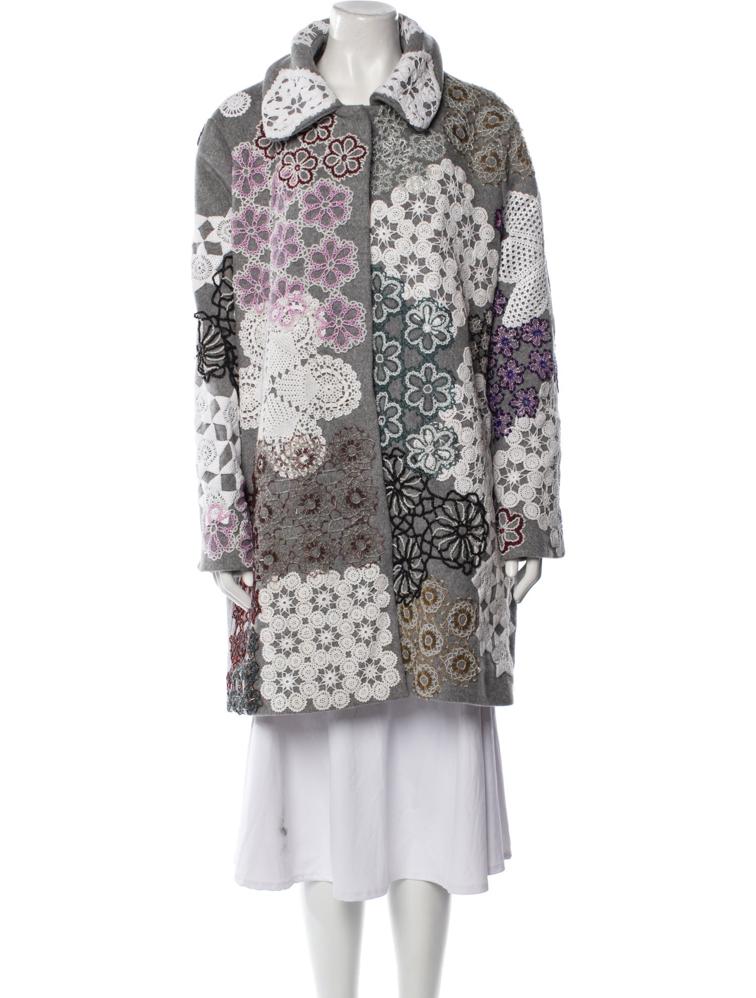 Lirika Matoshi Floral Print Trench Coat