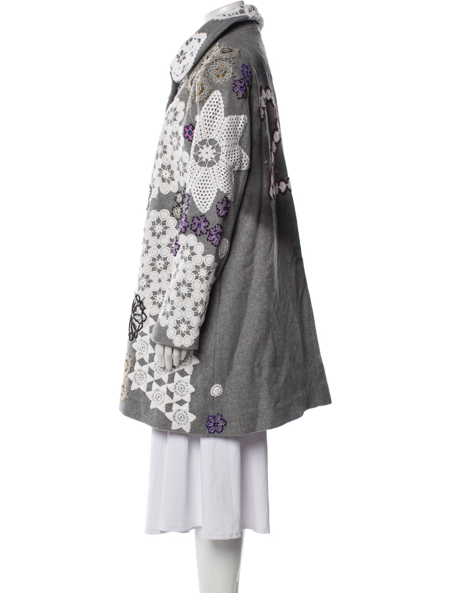 Lirika Matoshi Floral Print Trench Coat