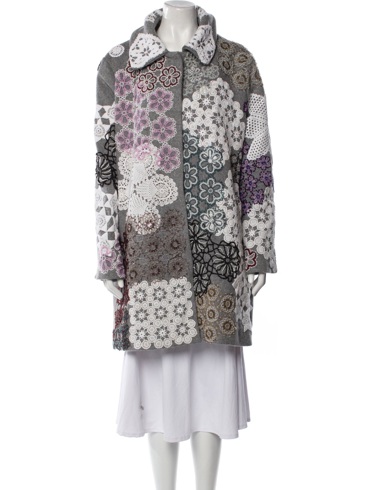 Lirika Matoshi Floral Print Trench Coat