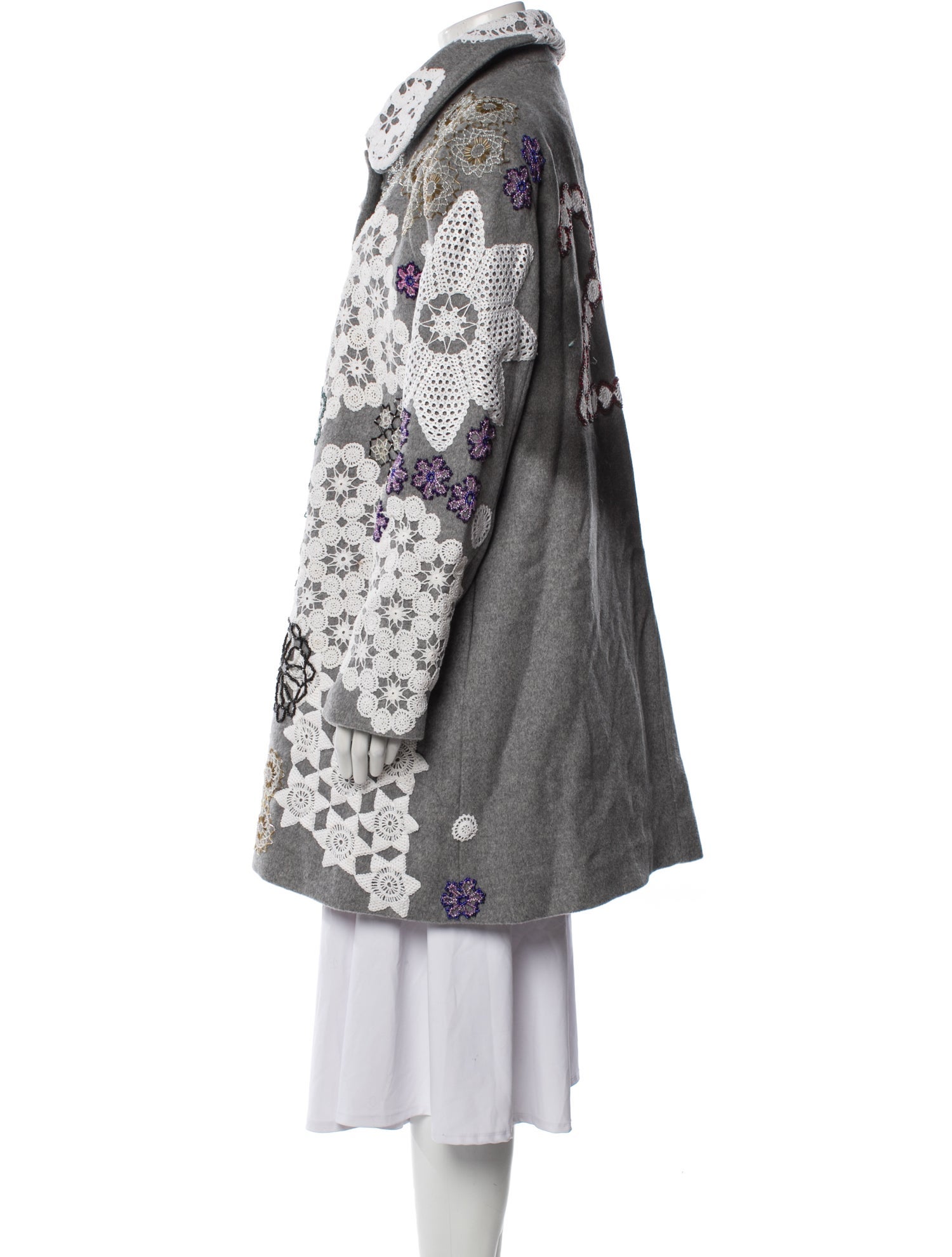 Lirika Matoshi Floral Print Trench Coat