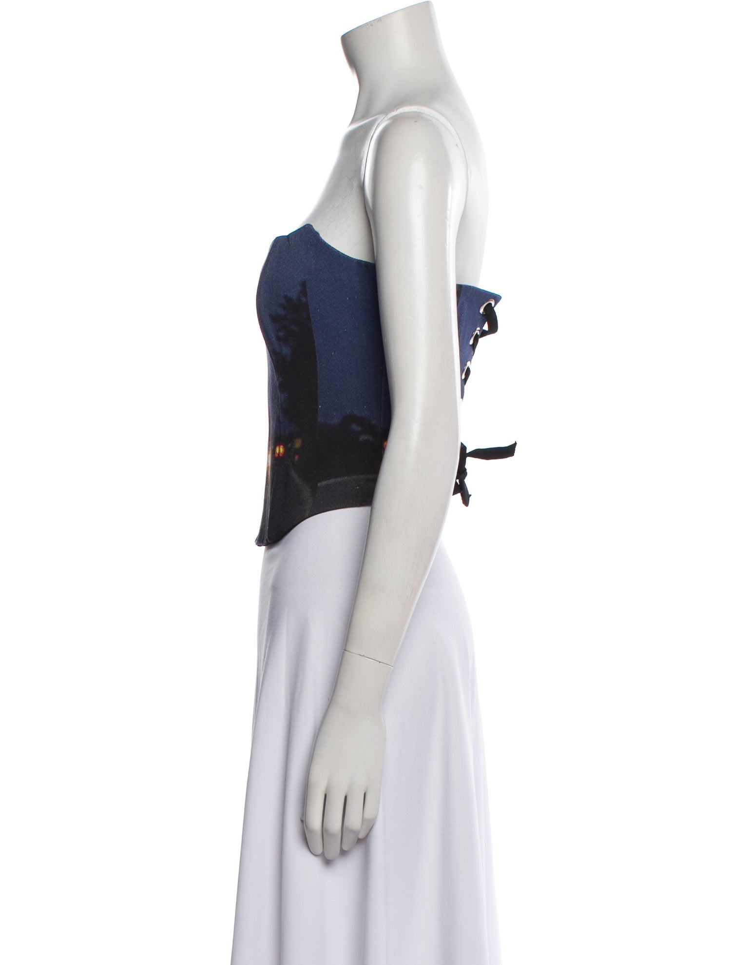 Lirika Matoshi Printed Strapless Crop Top