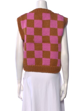 Lirika Matoshi Wool Plaid Print Sweater