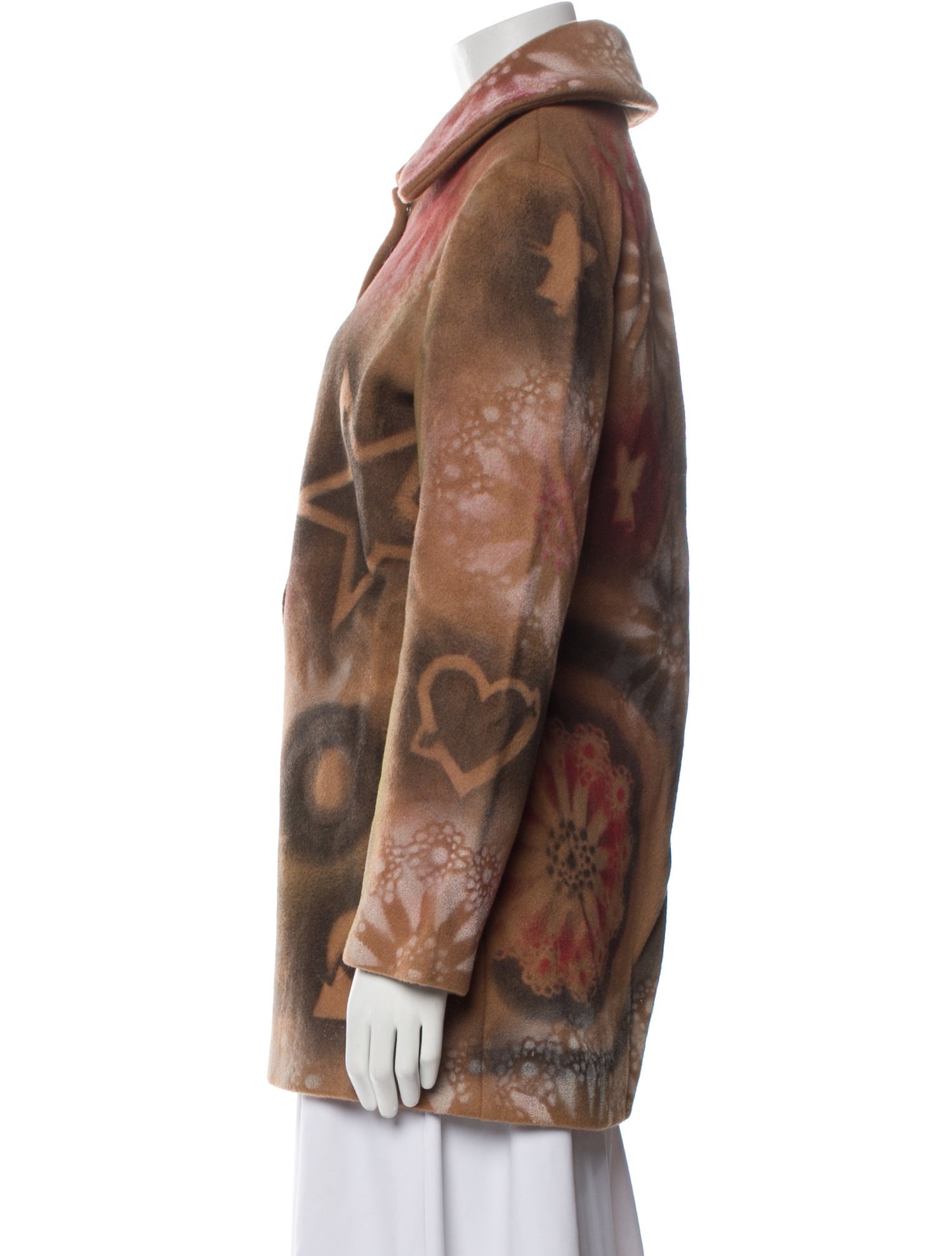 Lirika Matoshi Floral Print Faux Fur Jacket w/ Tags