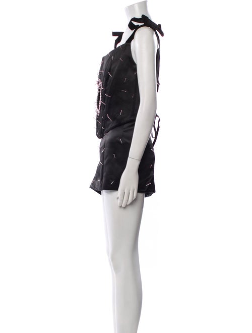 Lirika Matoshi Patterned Crystal Embellishments Skirt Set