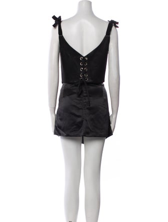 Lirika Matoshi Patterned Crystal Embellishments Skirt Set