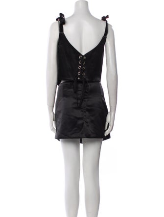 Lirika Matoshi Patterned Crystal Embellishments Skirt Set