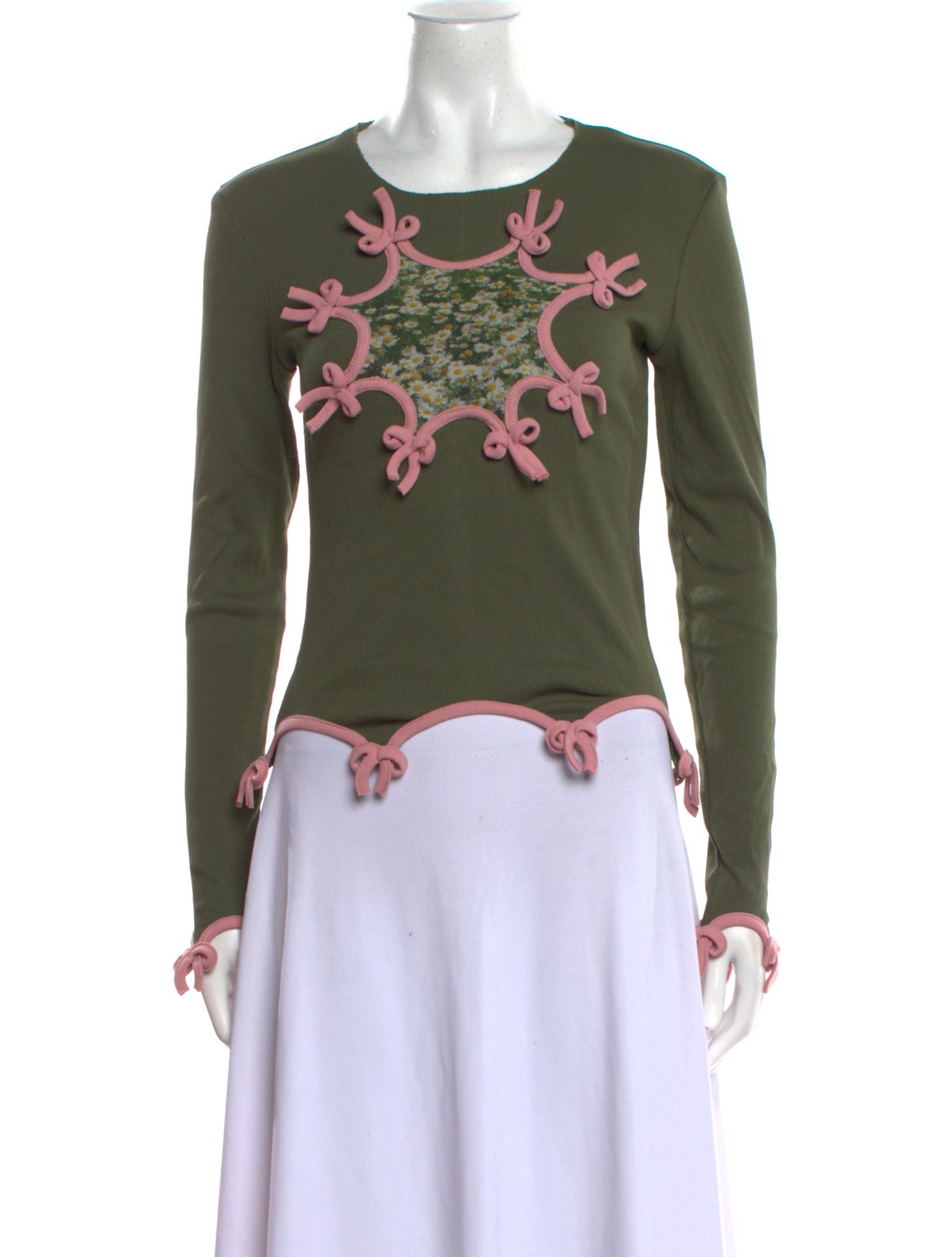 Lirika Matoshi Floral Print Crew Neck Crop Top w/ Tags