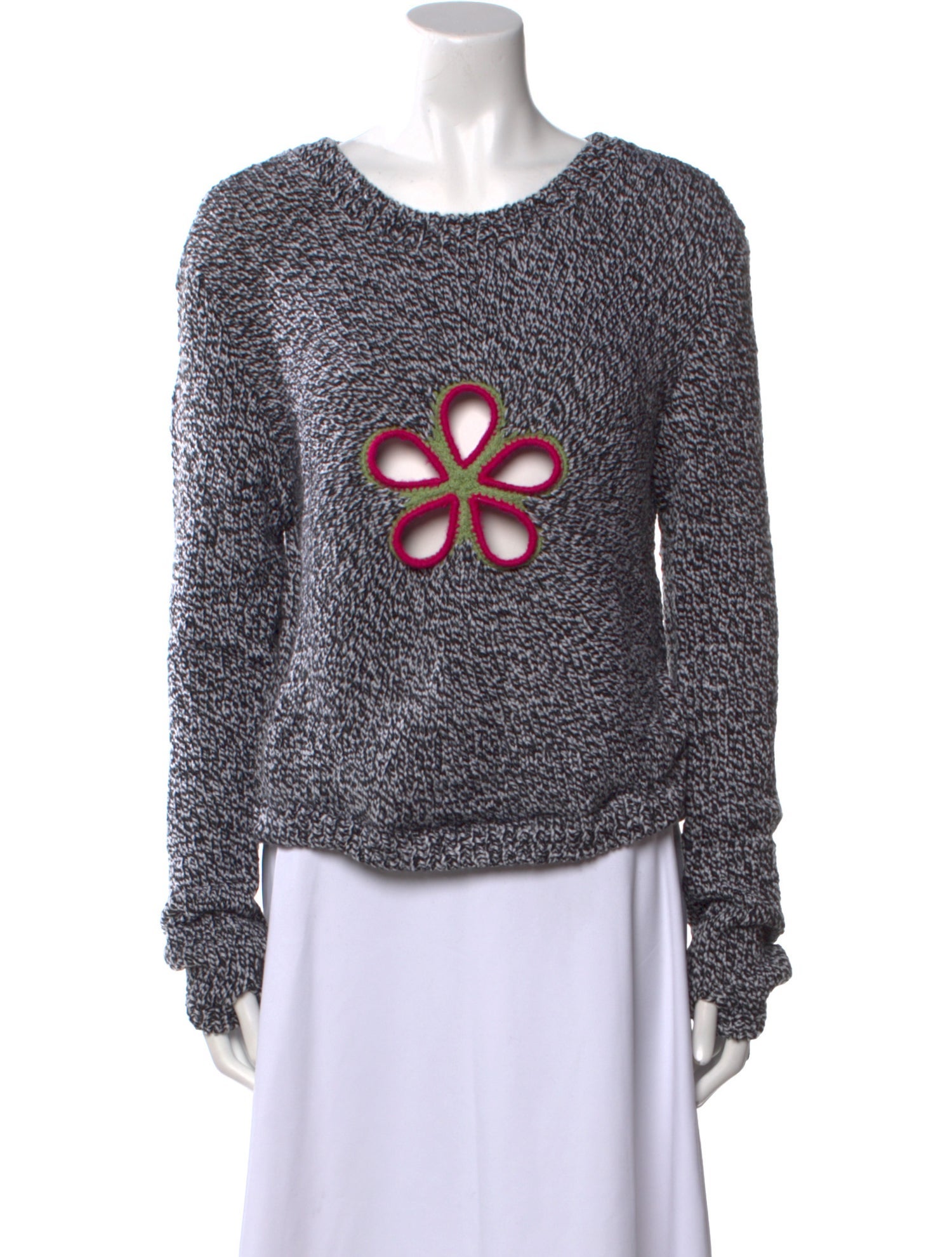 Lirika Matoshi Graphic Print Scoop Neck Sweater
