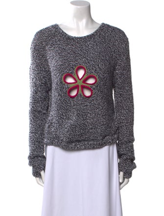 Lirika Matoshi Graphic Print Scoop Neck Sweater