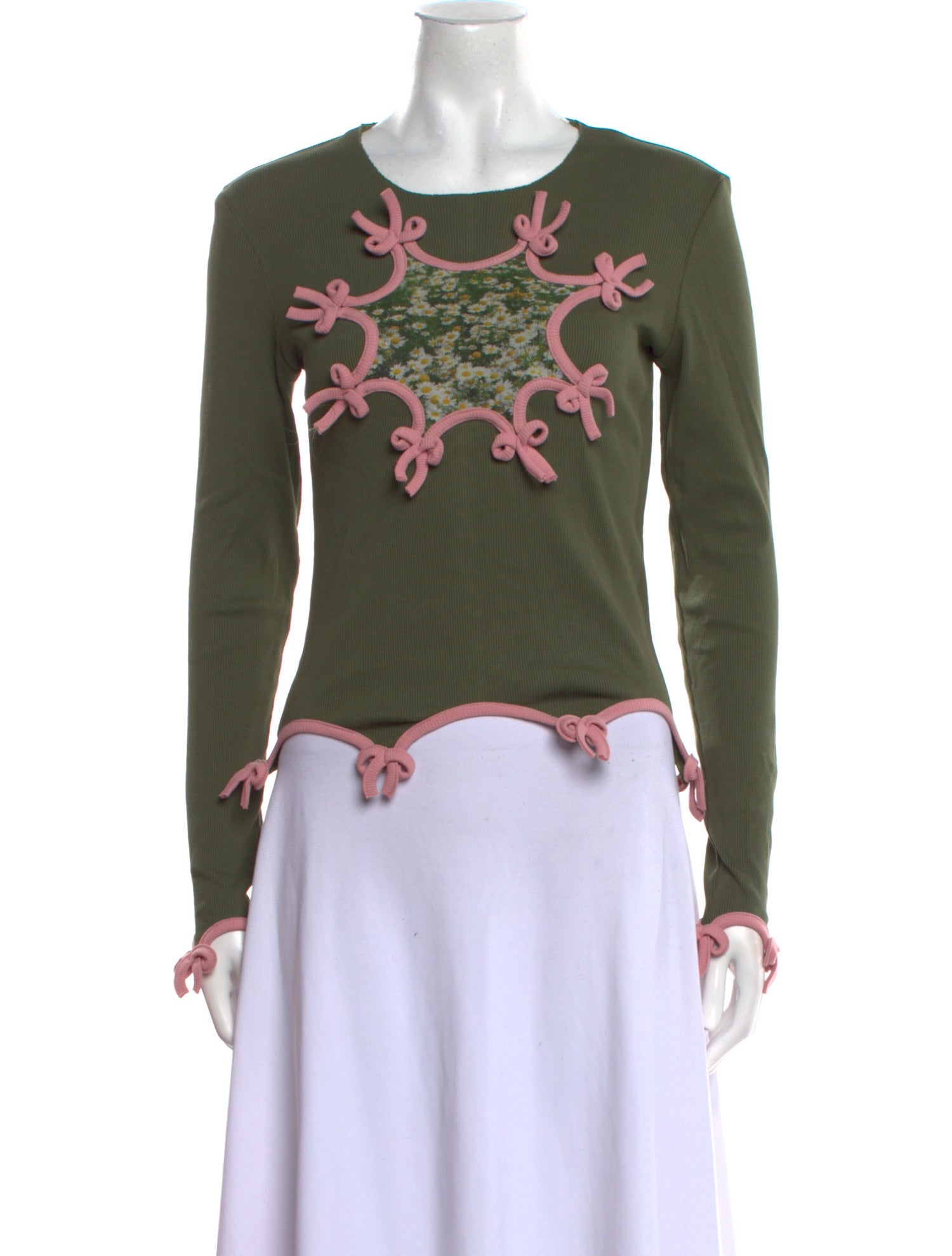 Lirika Matoshi Floral Print Crew Neck Crop Top w/ Tags