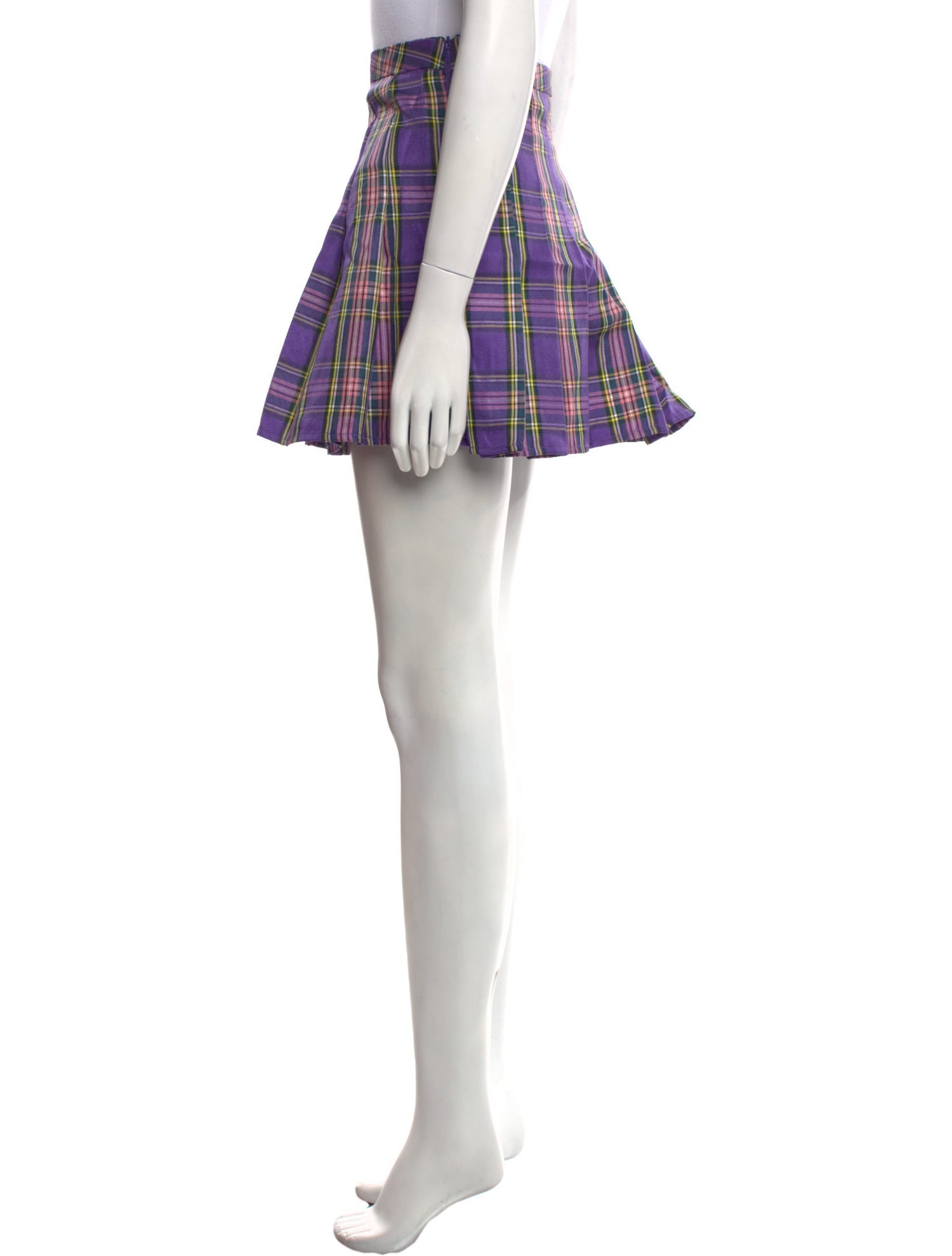 Lirika Matoshi Plaid Print Mini Skirt