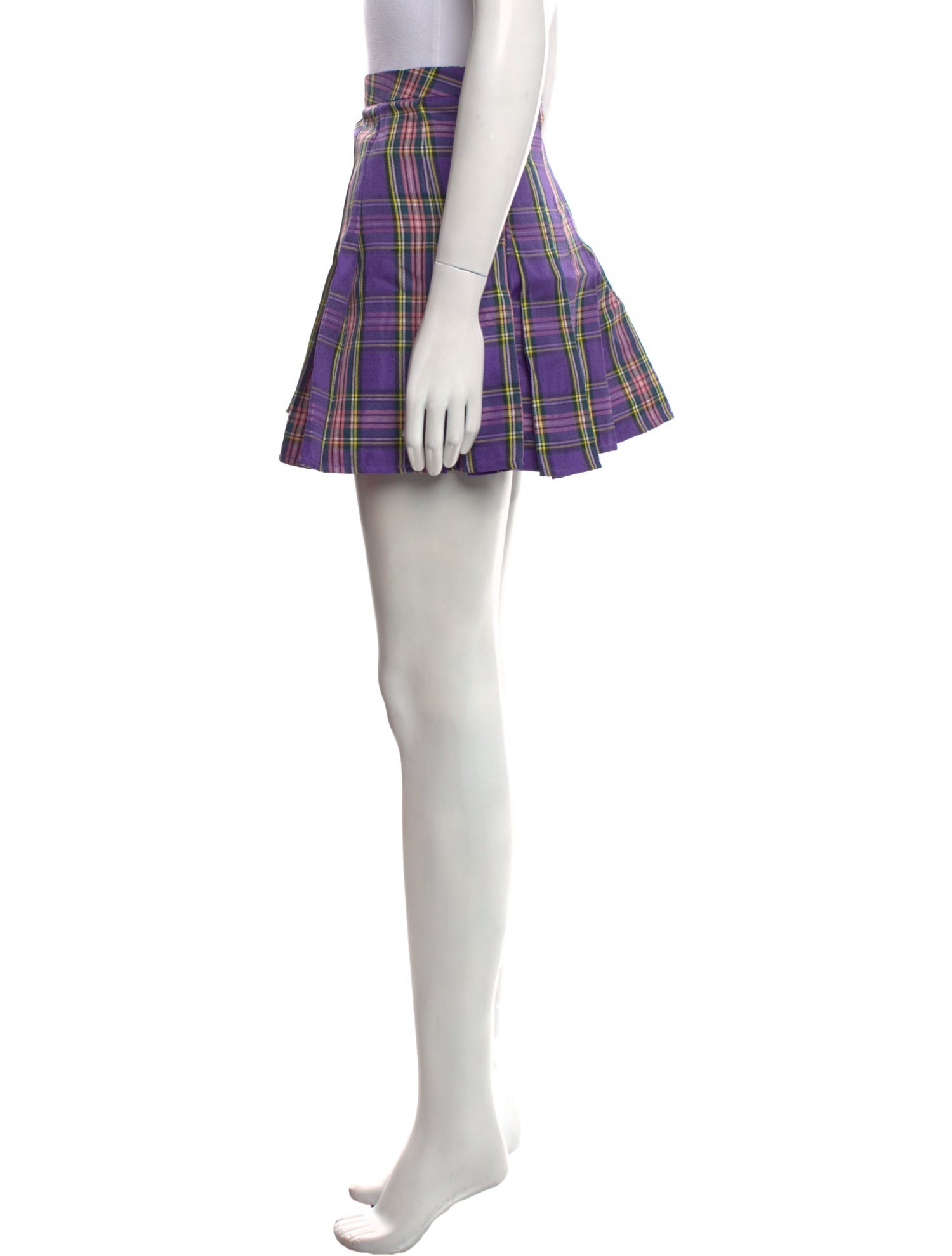 Lirika Matoshi Plaid Print Mini Skirt