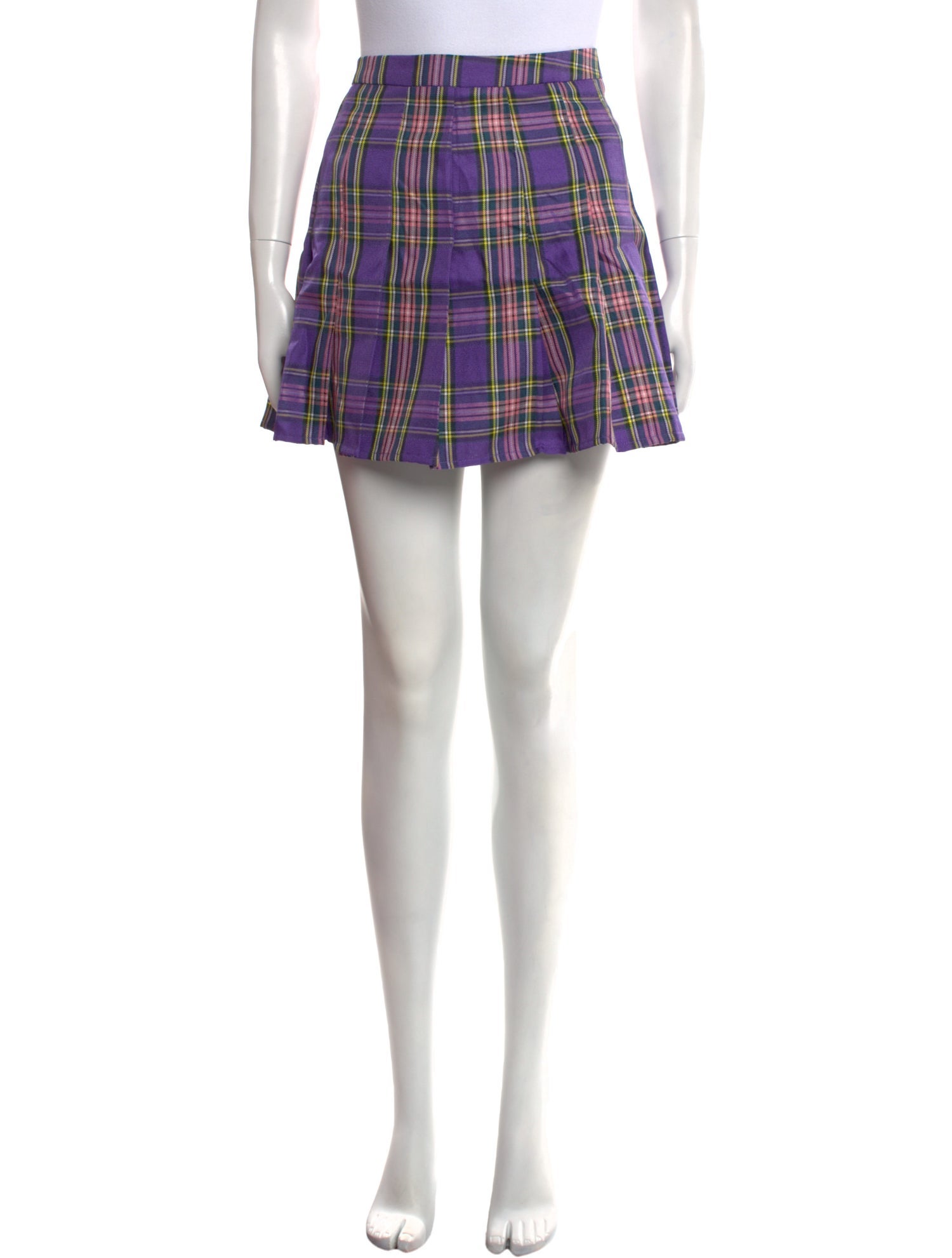 Lirika Matoshi Plaid Print Mini Skirt