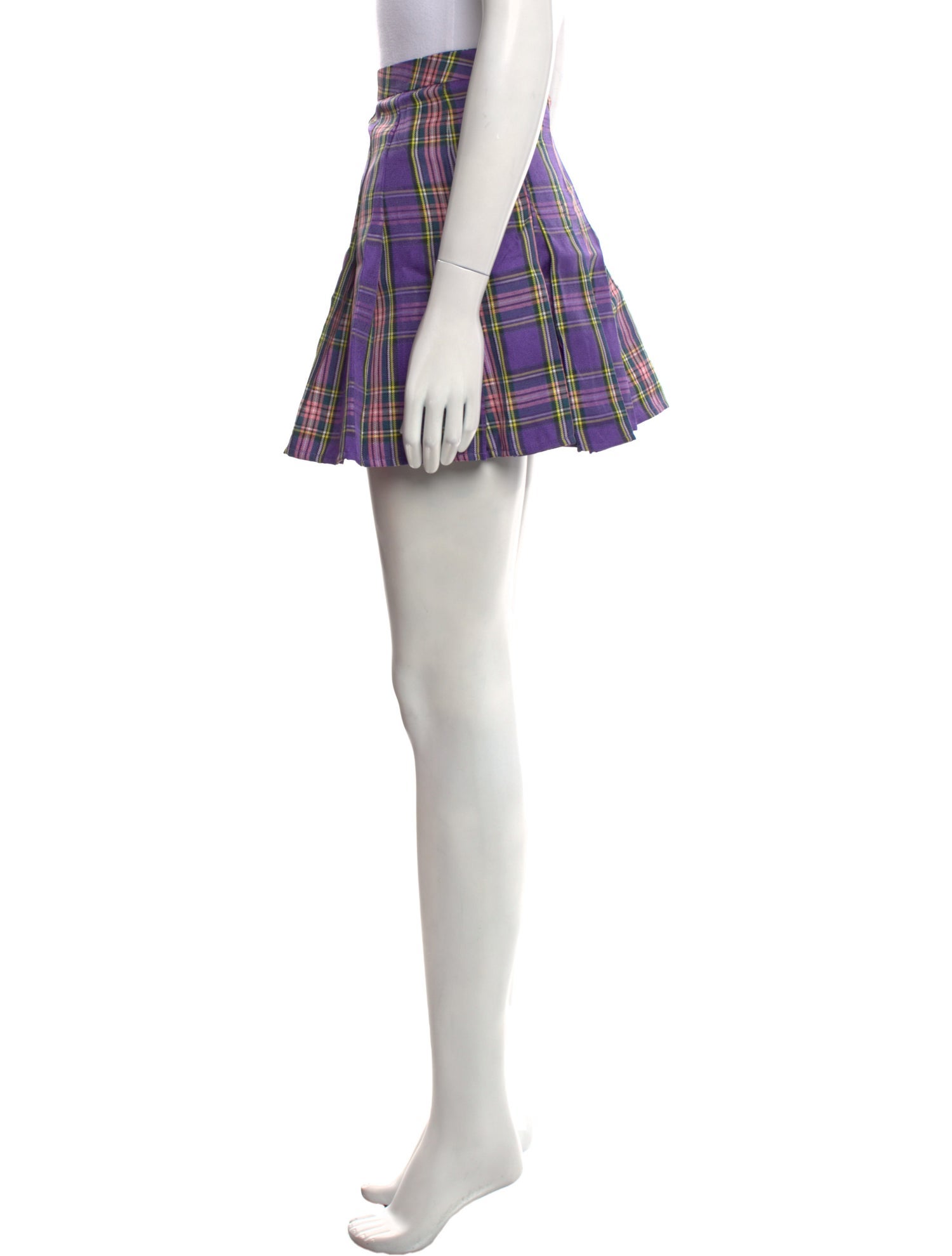 Lirika Matoshi Plaid Print Mini Skirt