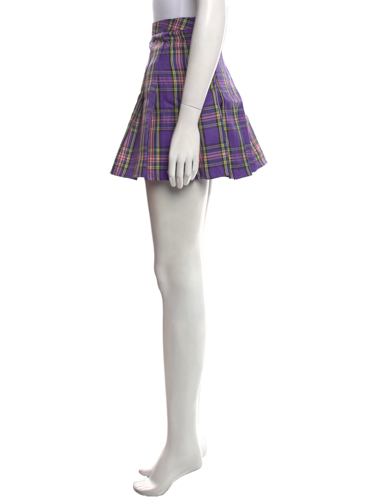 Lirika Matoshi Plaid Print Mini Skirt