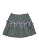 Lirika Matoshi Plaid Print Bow Accents Skirt Set