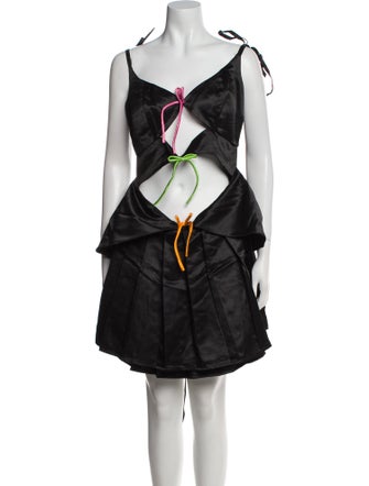 Lirika Matoshi V-Neck Mini Dress