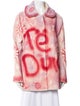 Lirika Matoshi Tie-Dye Print Faux Fur Coat