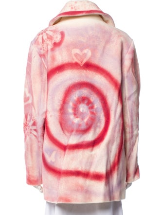 Lirika Matoshi Tie-Dye Print Faux Fur Coat