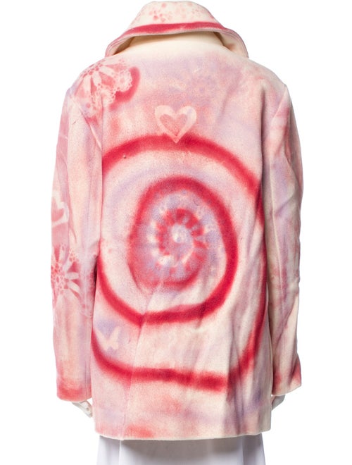 Lirika Matoshi Tie-Dye Print Faux Fur Coat