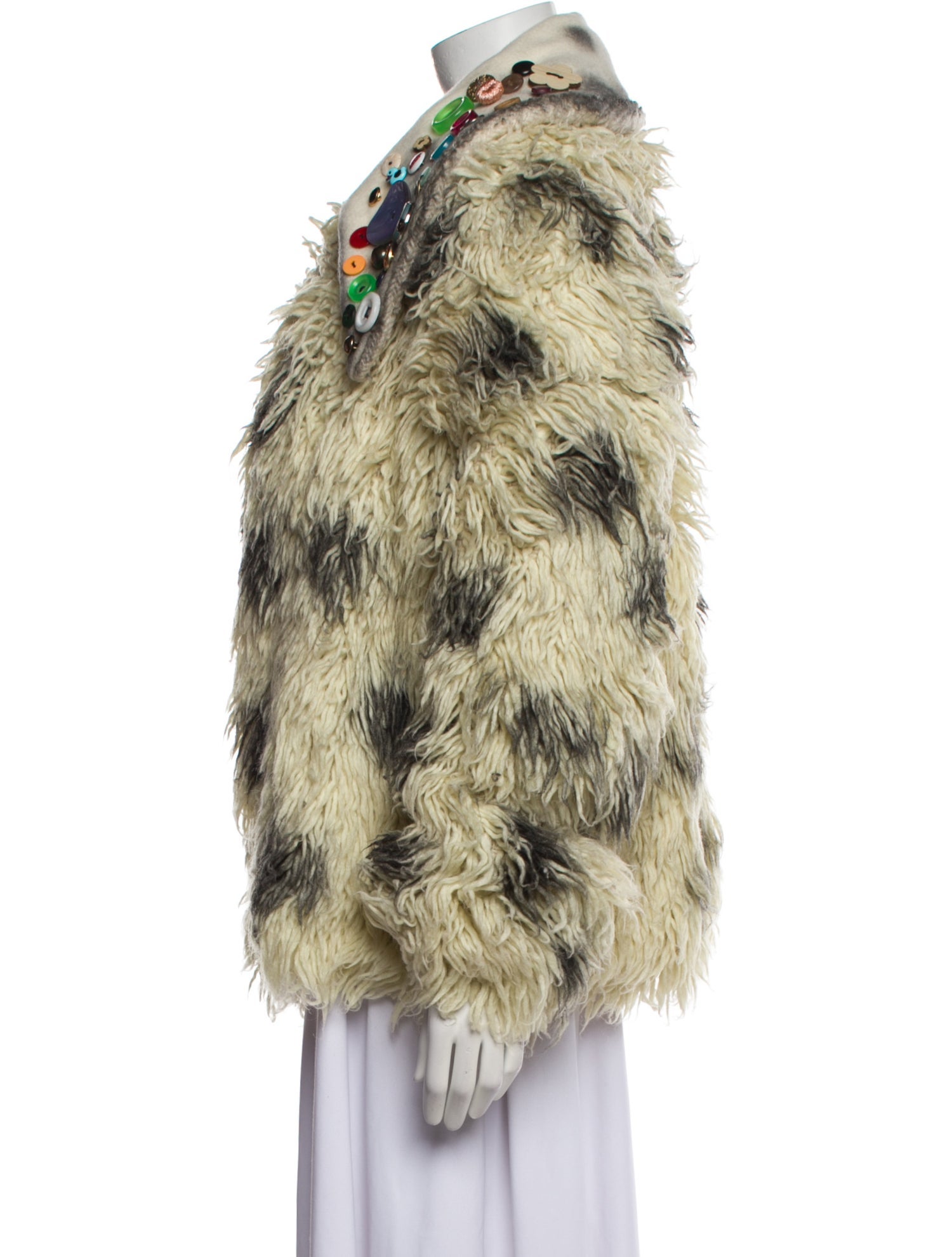 Lirika Matoshi Printed Faux Fur Jacket