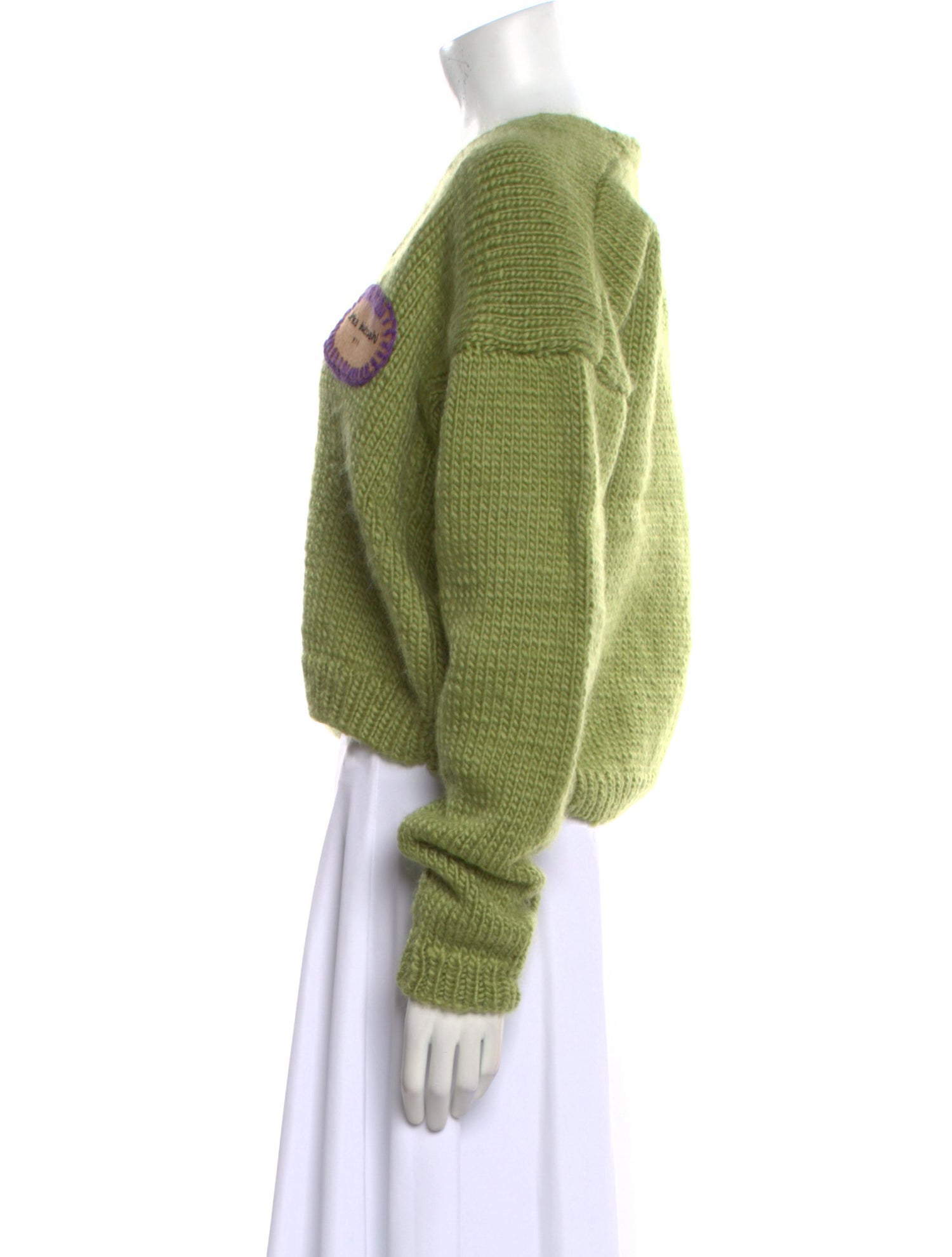 Lirika Matoshi Graphic Print V-Neck Sweater