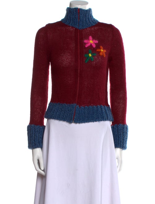 Lirika Matoshi Floral Print Mock Neck Sweater