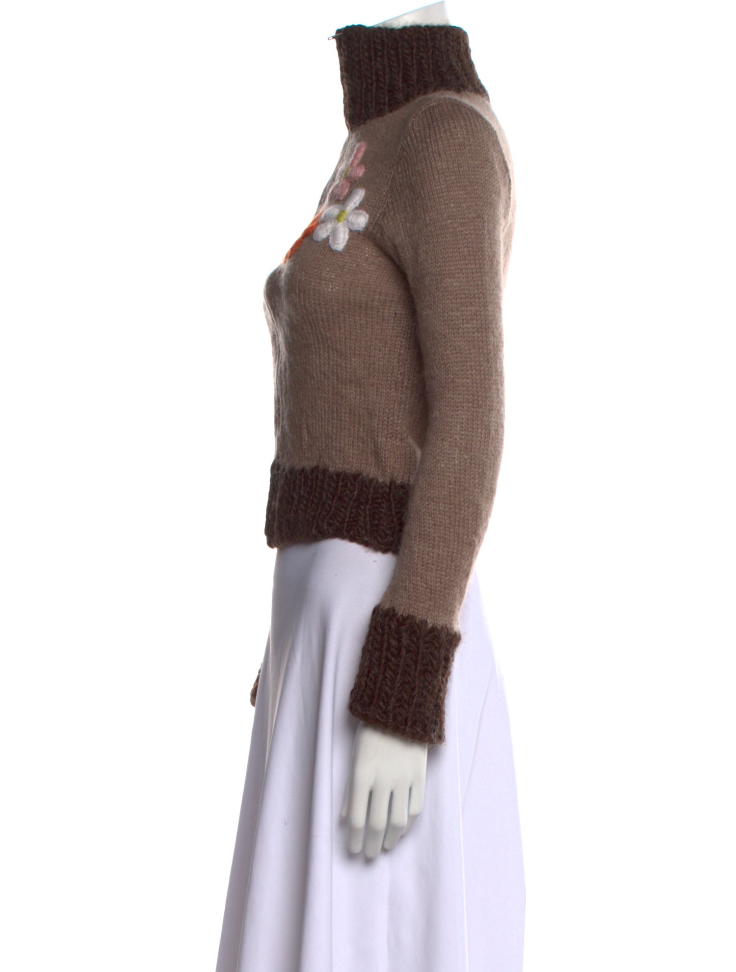 Lirika Matoshi Colorblock Pattern Mock Neck Sweater w/ Tags