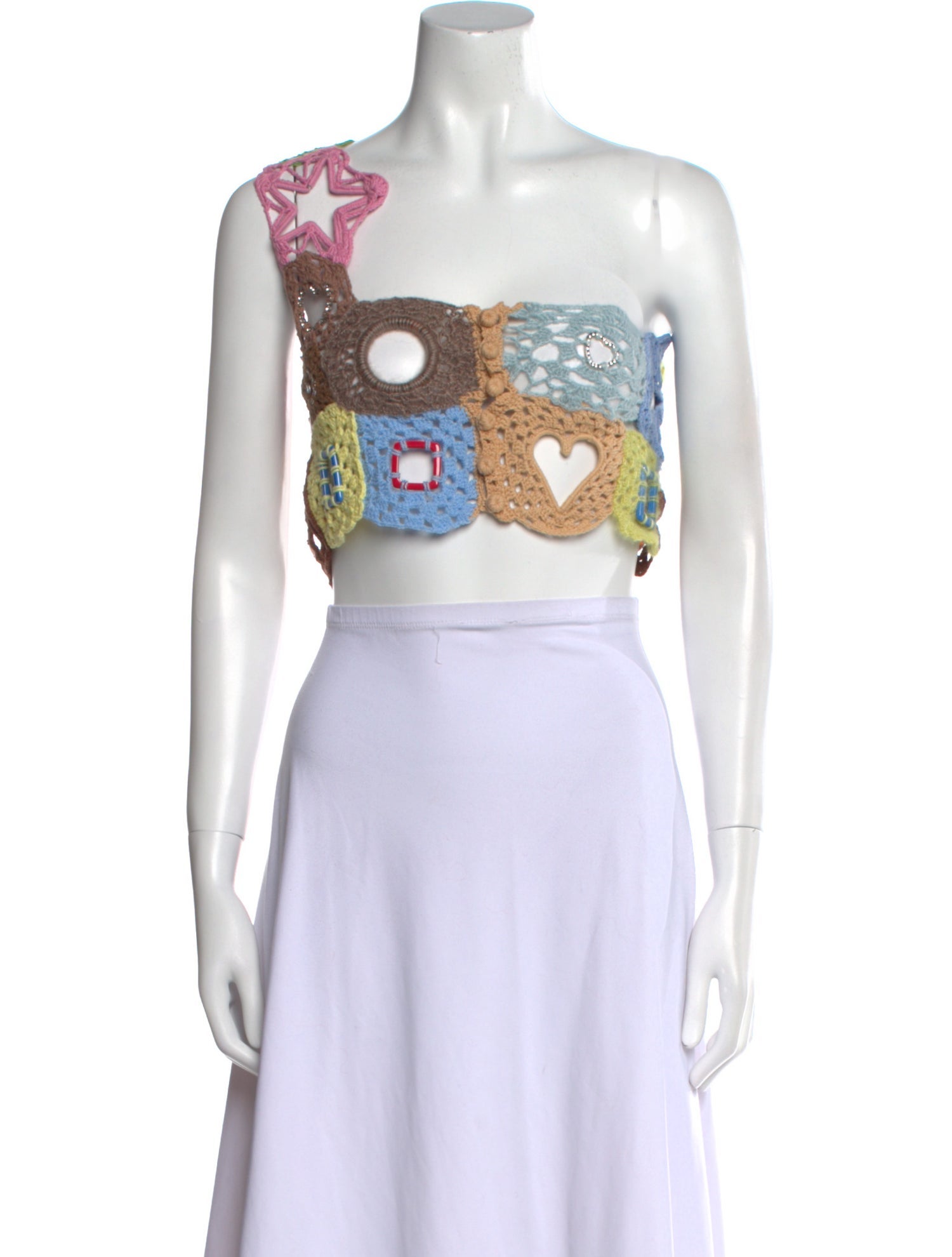 Lirika Matoshi Printed Square Neckline Crop Top