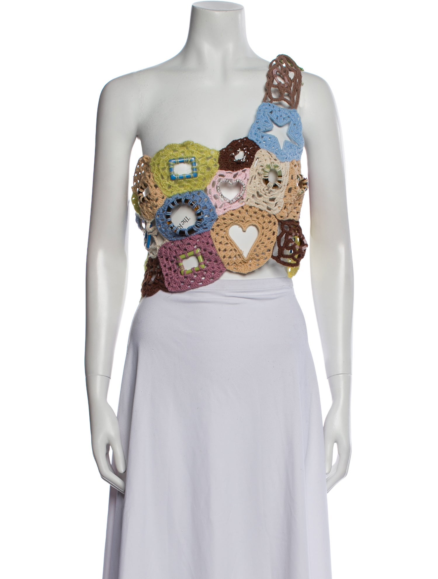 Lirika Matoshi Floral Print One-Shoulder Crop Top