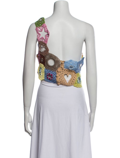 Lirika Matoshi Floral Print One-Shoulder Crop Top