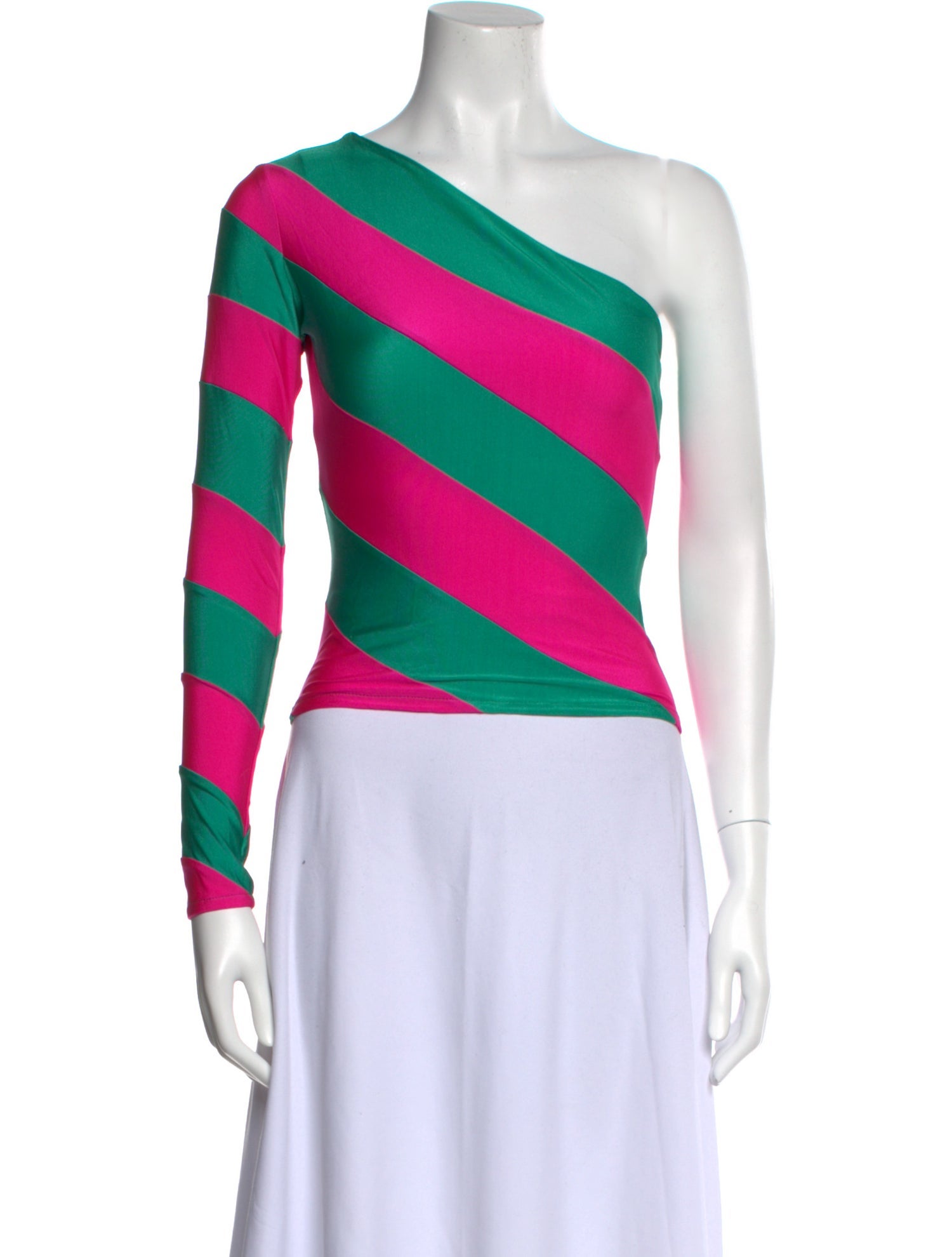 Lirika Matoshi Striped One-Shoulder Crop Top w/ Tags