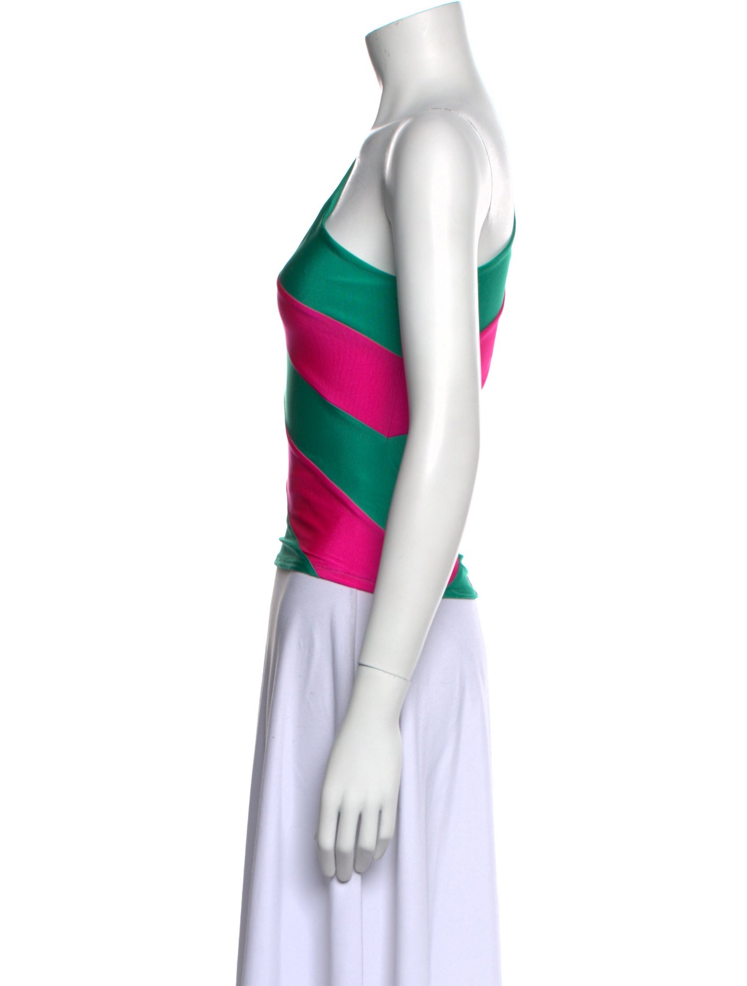 Lirika Matoshi Striped One-Shoulder Crop Top w/ Tags