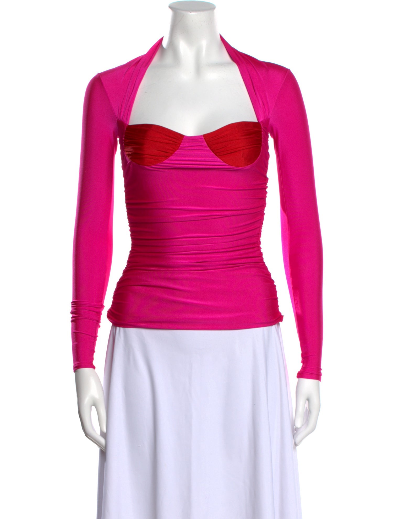 Lirika Matoshi Square Neckline Long Sleeve Crop Top