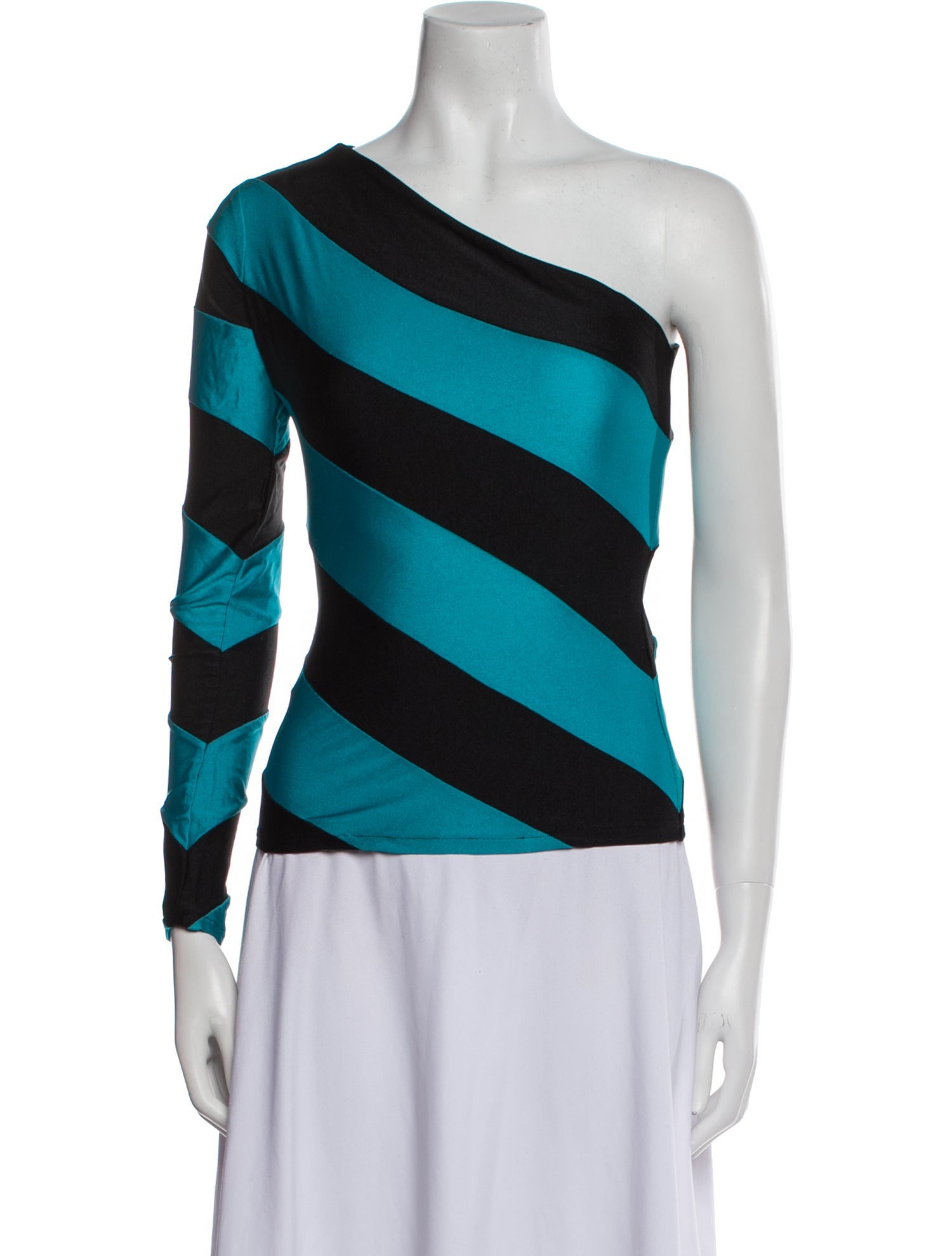 Lirika Matoshi Striped One-Shoulder Top w/ Tags