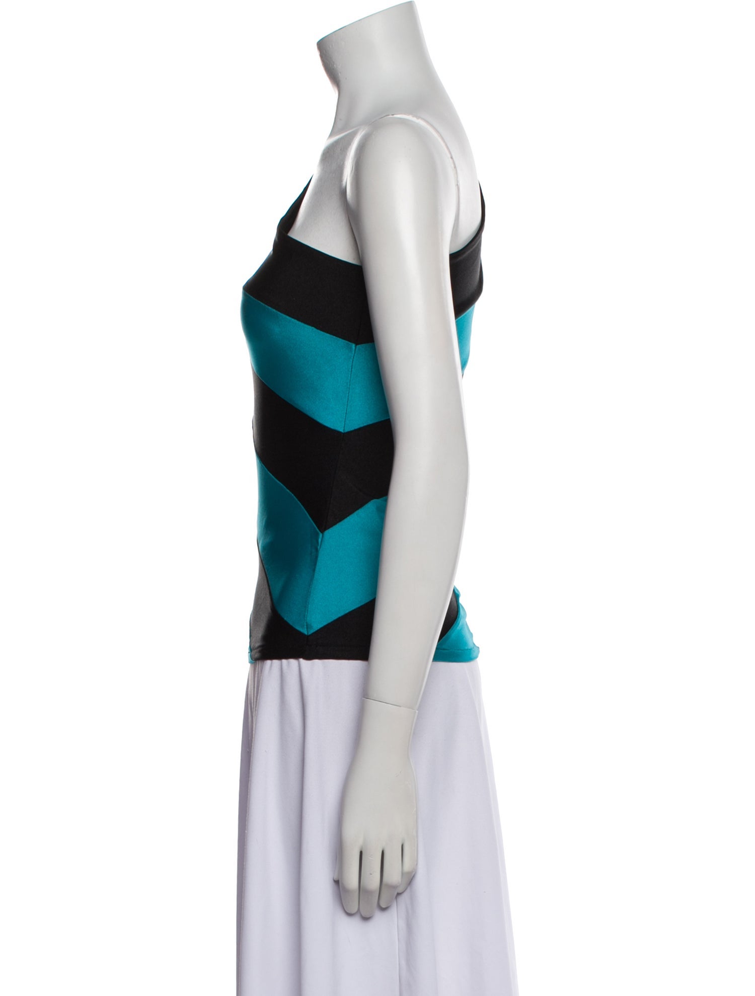 Lirika Matoshi Striped One-Shoulder Top w/ Tags