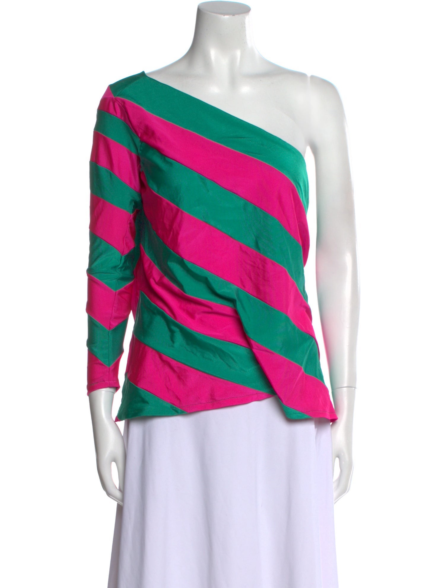 Lirika Matoshi Striped One-Shoulder Top w/ Tags