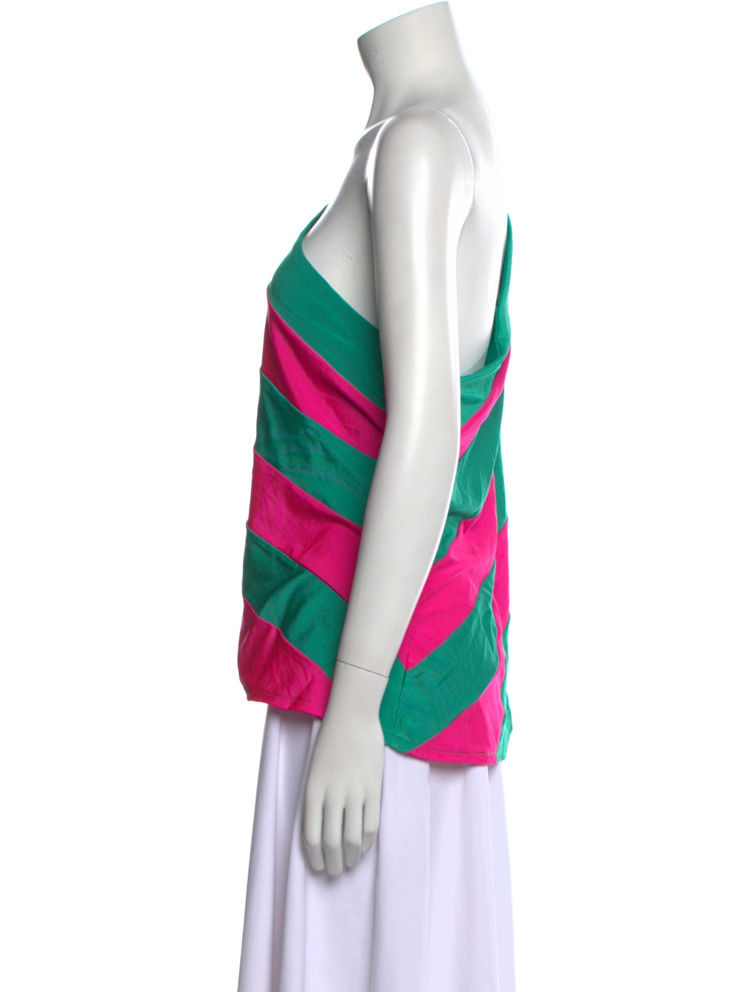 Lirika Matoshi Striped One-Shoulder Top w/ Tags