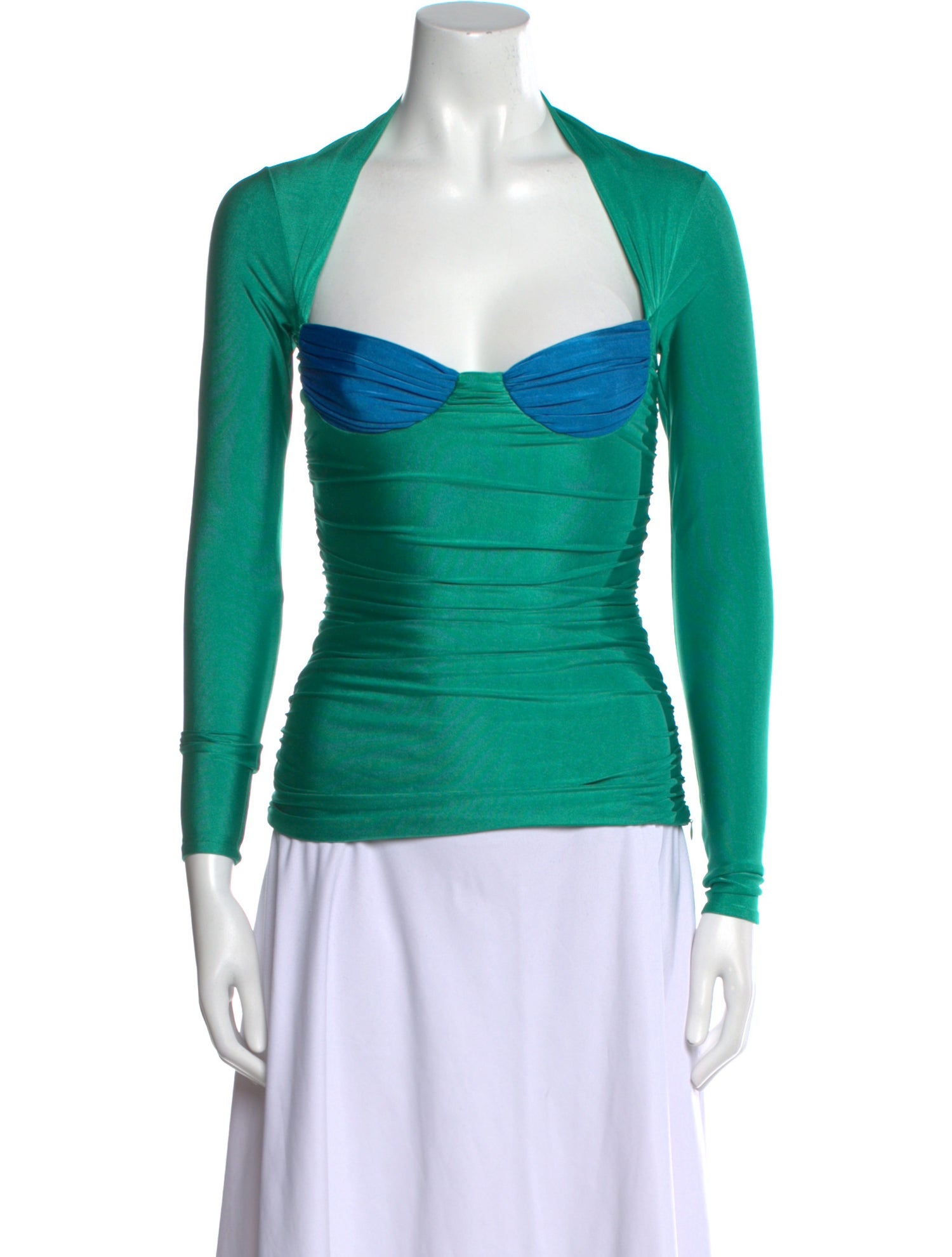 Lirika Matoshi Colorblock Pattern Square Neckline Top w/ Tags