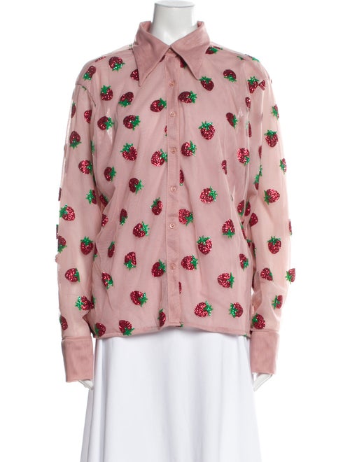 Lirika Matoshi Floral Print Long Sleeve Button-Up Top