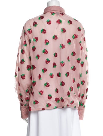 Lirika Matoshi Floral Print Long Sleeve Button-Up Top