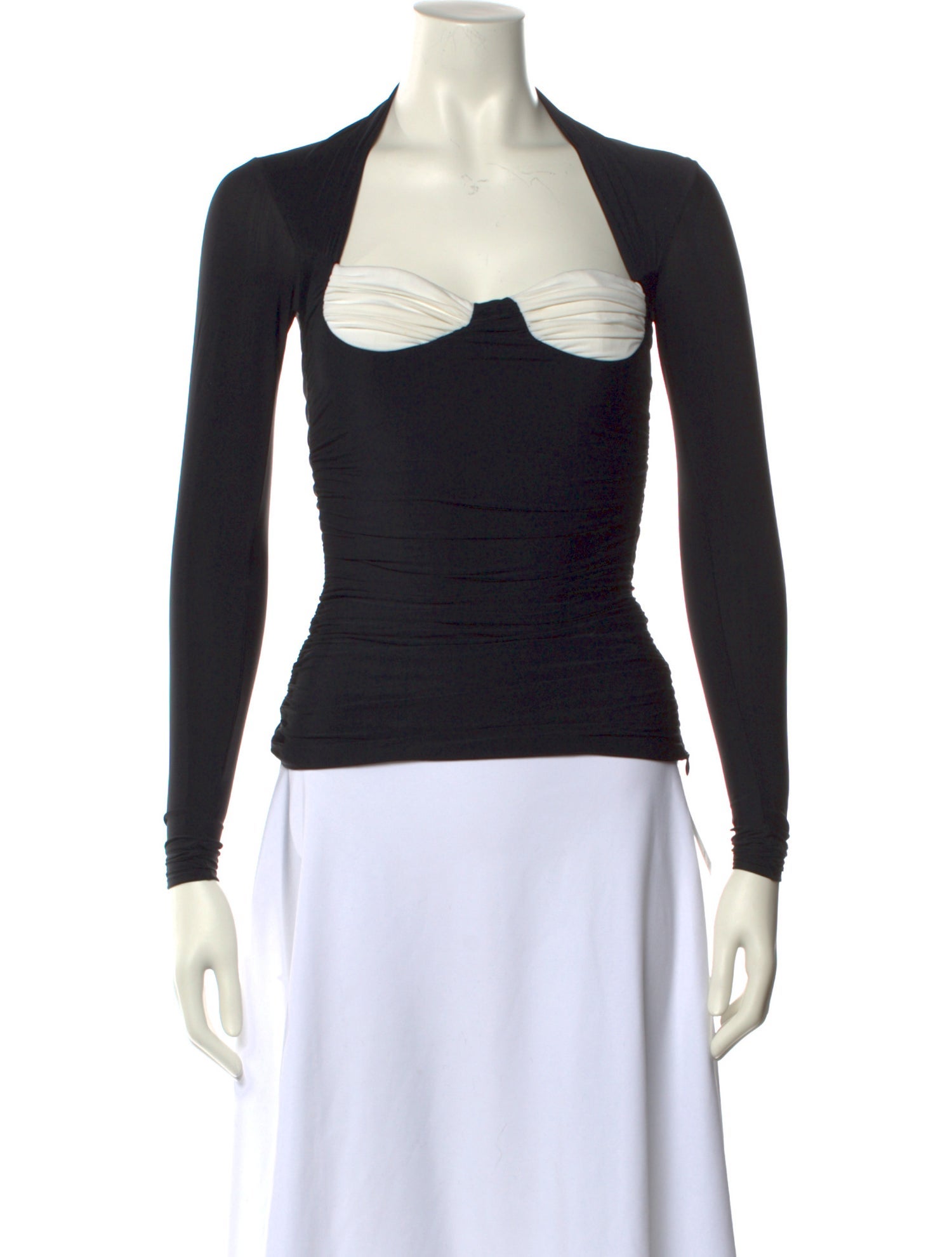 Lirika Matoshi Square Neckline Long Sleeve Top